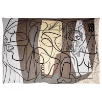 Koberec gobelín na podlahu - Le peintre et son modele by Picasso I 